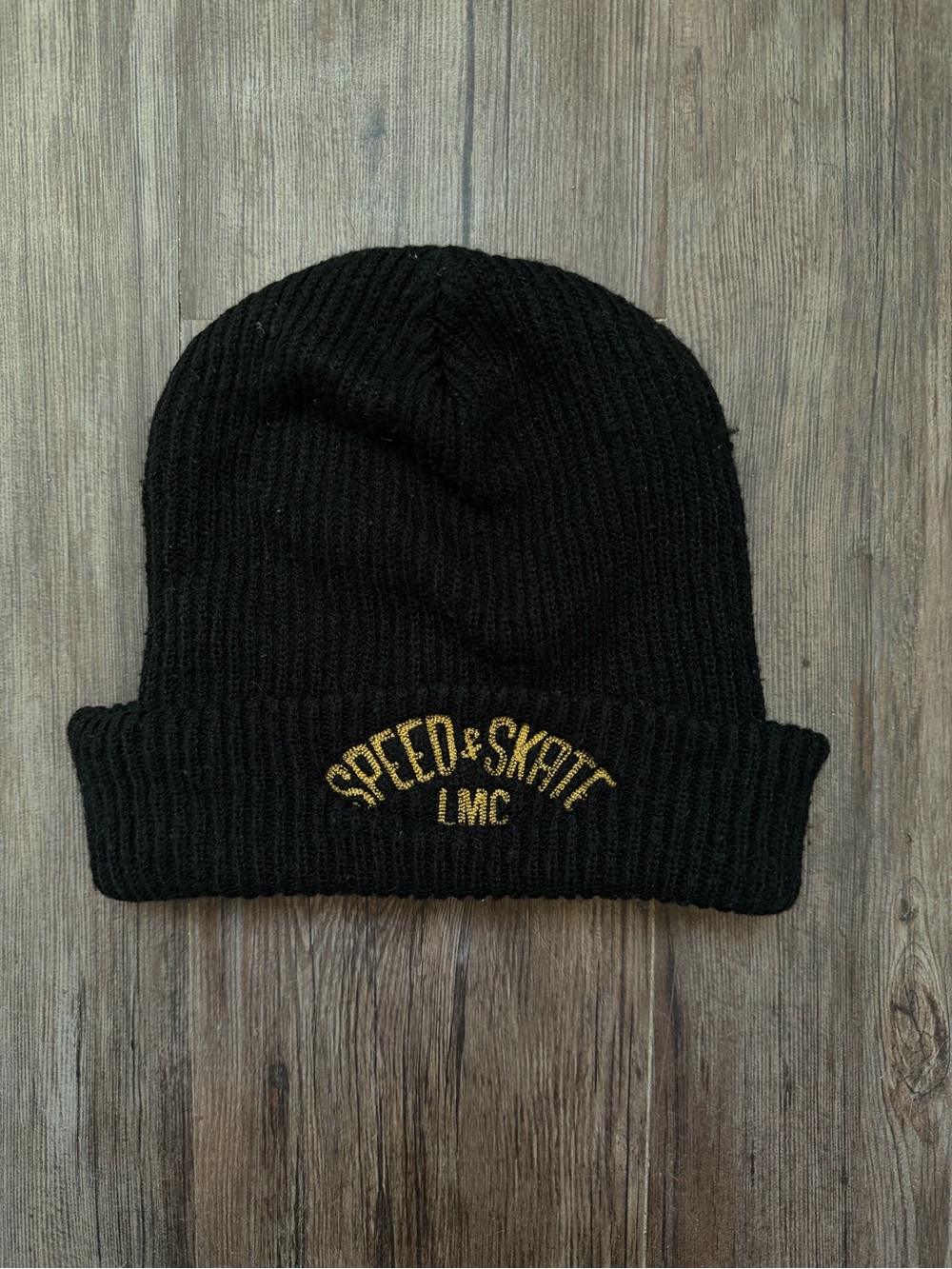 LMC Speed & Skate Black Beanie with Gold Embroidery